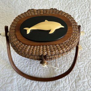 Vintage Farnum Nantucket Basket Handbag